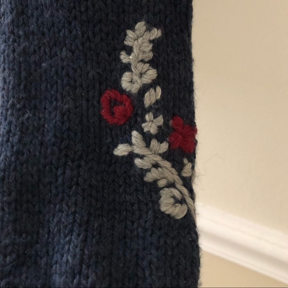 H&M Navy Wool Blend Sweater w/ Embroidered Detail - Picture 4 of 8